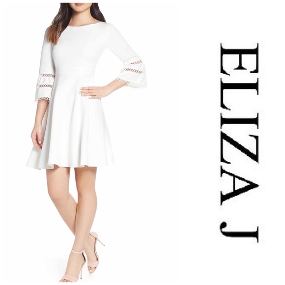 Eliza J Dresses & Skirts - Eliza J Bateau-Neck Fit And Flare Dress